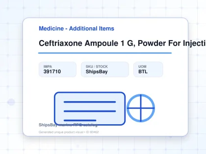 Ceftriaxone Ampoule 1 G, Powder For Injection - Medicine - Additional Items - IMPA 391710 - UOM BTL