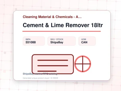 Cement & Lime Remover 18ltr - Cleaning Material & Chemicals - Additional Items - IMPA 551088 - UOM CAN