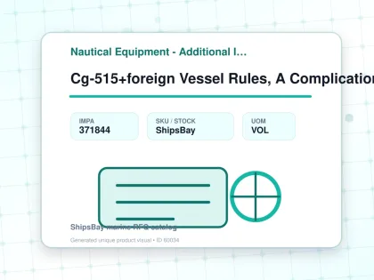 Cg-515+foreign Vessel Rules, A Complication Of Applicable - Nautical Equipment - Additional Items - IMPA 371844 - UOM VOL