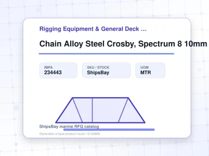 Chain Alloy Steel Crosby, Spectrum 8 10mm - Rigging Equipment & General Deck Items - Additional Items - IMPA 234443 - UOM MTR