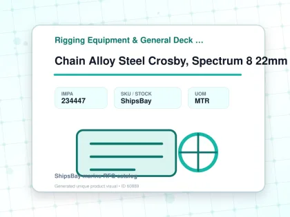 Chain Alloy Steel Crosby, Spectrum 8 22mm - Rigging Equipment & General Deck Items - Additional Items - IMPA 234447 - UOM MTR