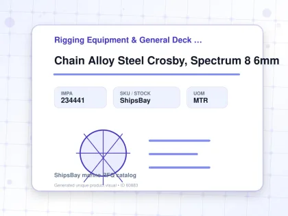 Chain Alloy Steel Crosby, Spectrum 8 6mm - Rigging Equipment & General Deck Items - Additional Items - IMPA 234441 - UOM MTR