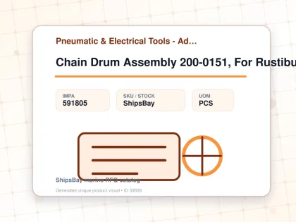 Chain Drum Assembly 200-0151, For Rustibus Deck Scaler 2000 - Pneumatic & Electrical Tools - Additional Items - IMPA 591805 - UOM PCS