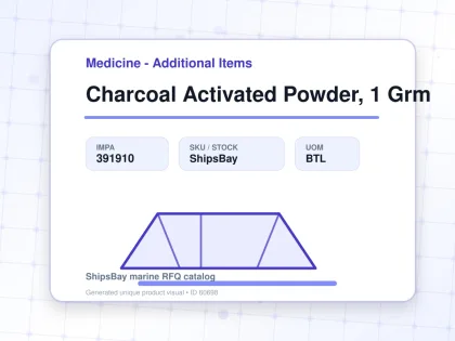 Charcoal Activated Powder, 1 Grm - Medicine - Additional Items - IMPA 391910 - UOM BTL