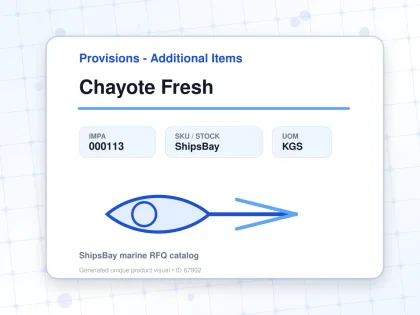 Chayote Fresh - Provisions - Additional Items - IMPA 000113 - UOM KGS