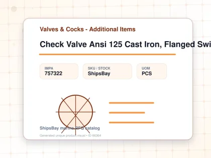 Check Valve Ansi 125 Cast Iron, Flanged Swing Type #1803 3" - Valves & Cocks - Additional Items - IMPA 757322 - UOM PCS