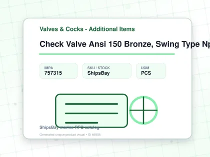 Check Valve Ansi 150 Bronze, Swing Type Npt #1430 1-1/2" - Valves & Cocks - Additional Items - IMPA 757315 - UOM PCS