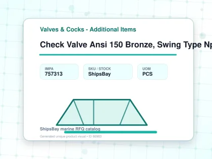 Check Valve Ansi 150 Bronze, Swing Type Npt #1430 1" - Valves & Cocks - Additional Items - IMPA 757313 - UOM PCS