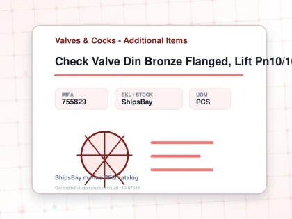 Check Valve Din Bronze Flanged, Lift Pn10/16 Angle #497 40mm - Valves & Cocks - Additional Items - IMPA 755829 - UOM PCS
