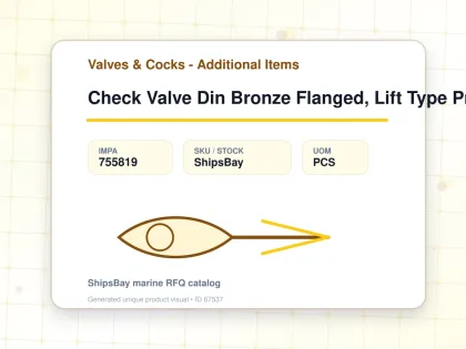 Check Valve Din Bronze Flanged, Lift Type Pn10/16 #496 100mm - Valves & Cocks - Additional Items - IMPA 755819 - UOM PCS