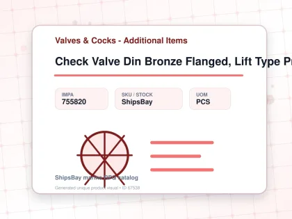 Check Valve Din Bronze Flanged, Lift Type Pn10/16 #496 125mm - Valves & Cocks - Additional Items - IMPA 755820 - UOM PCS