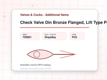 Check Valve Din Bronze Flanged, Lift Type Pn10/16 #496 150mm - Valves & Cocks - Additional Items - IMPA 755821 - UOM PCS