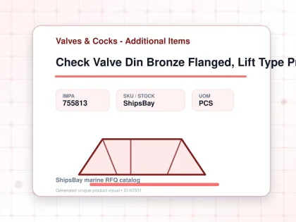 Check Valve Din Bronze Flanged, Lift Type Pn10/16 #496 25mm - Valves & Cocks - Additional Items - IMPA 755813 - UOM PCS