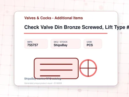 Check Valve Din Bronze Screwed, Lift Type #500br 1-1/2" - Valves & Cocks - Additional Items - IMPA 755757 - UOM PCS