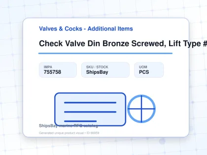 Check Valve Din Bronze Screwed, Lift Type #500br 2" - Valves & Cocks - Additional Items - IMPA 755758 - UOM PCS
