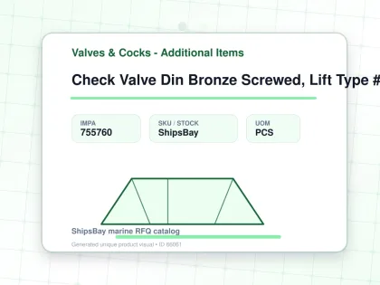 Check Valve Din Bronze Screwed, Lift Type #500br 3" - Valves & Cocks - Additional Items - IMPA 755760 - UOM PCS