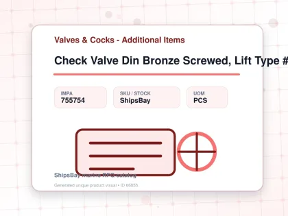 Check Valve Din Bronze Screwed, Lift Type #500br 3/4" - Valves & Cocks - Additional Items - IMPA 755754 - UOM PCS