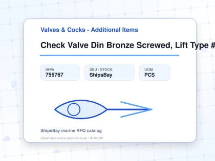Check Valve Din Bronze Screwed, Lift Type #500te 1-1/2" - Valves & Cocks - Additional Items - IMPA 755767 - UOM PCS