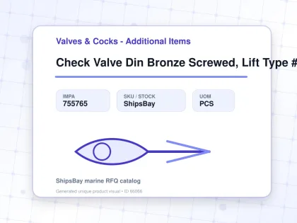Check Valve Din Bronze Screwed, Lift Type #500te 1" - Valves & Cocks - Additional Items - IMPA 755765 - UOM PCS