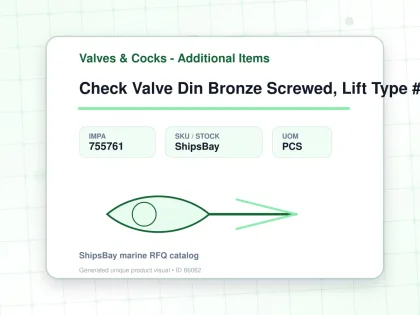 Check Valve Din Bronze Screwed, Lift Type #500te 1/4" - Valves & Cocks - Additional Items - IMPA 755761 - UOM PCS