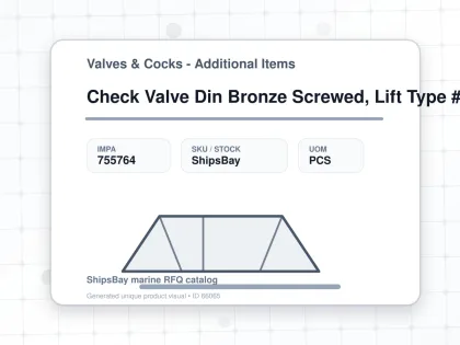 Check Valve Din Bronze Screwed, Lift Type #500te 3/4" - Valves & Cocks - Additional Items - IMPA 755764 - UOM PCS