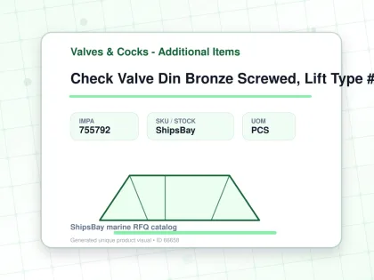 Check Valve Din Bronze Screwed, Lift Type #507 1/2" - Valves & Cocks - Additional Items - IMPA 755792 - UOM PCS