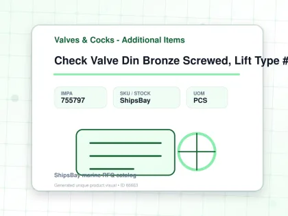 Check Valve Din Bronze Screwed, Lift Type #507 2" - Valves & Cocks - Additional Items - IMPA 755797 - UOM PCS