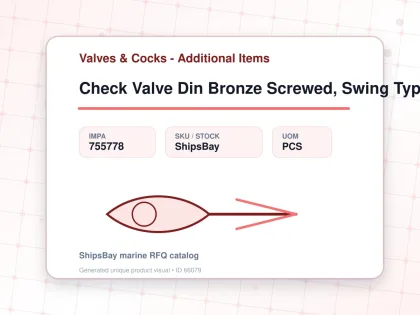 Check Valve Din Bronze Screwed, Swing Type #505br 2-1/2" - Valves & Cocks - Additional Items - IMPA 755778 - UOM PCS