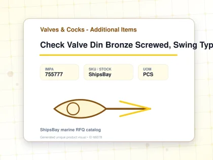 Check Valve Din Bronze Screwed, Swing Type #505br 2" - Valves & Cocks - Additional Items - IMPA 755777 - UOM PCS