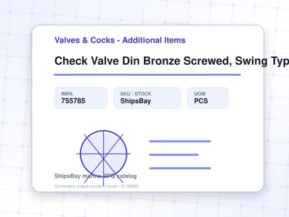 Check Valve Din Bronze Screwed, Swing Type #505te 1-1/4" - Valves & Cocks - Additional Items - IMPA 755785 - UOM PCS