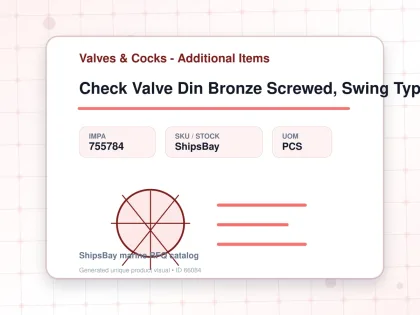 Check Valve Din Bronze Screwed, Swing Type #505te 1" - Valves & Cocks - Additional Items - IMPA 755784 - UOM PCS