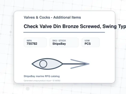 Check Valve Din Bronze Screwed, Swing Type #505te 1/2" - Valves & Cocks - Additional Items - IMPA 755782 - UOM PCS