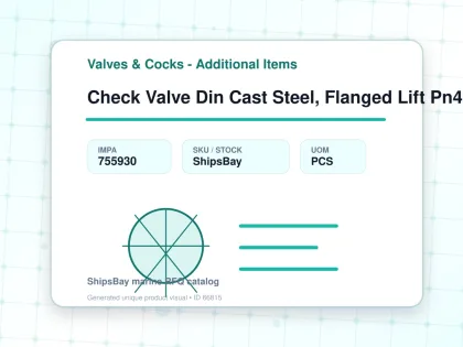 Check Valve Din Cast Steel, Flanged Lift Pn40 #95 Dn 125 - Valves & Cocks - Additional Items - IMPA 755930 - UOM PCS