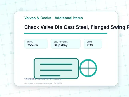 Check Valve Din Cast Steel, Flanged Swing Pn16 #109 Dn 125 - Valves & Cocks - Additional Items - IMPA 755956 - UOM PCS