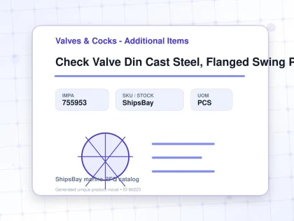 Check Valve Din Cast Steel, Flanged Swing Pn16 #109 Dn 65 - Valves & Cocks - Additional Items - IMPA 755953 - UOM PCS