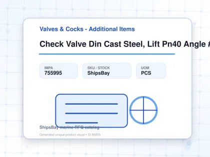 Check Valve Din Cast Steel, Lift Pn40 Angle #96 Dn 250 - Valves & Cocks - Additional Items - IMPA 755995 - UOM PCS