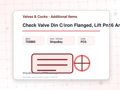 Check Valve Din C/iron Flanged, Lift Pn16 Angle #102 Dn 15 - Valves & Cocks - Additional Items - IMPA 755885 - UOM PCS