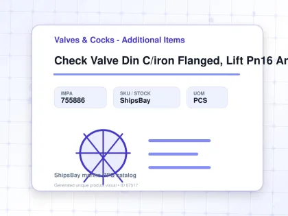 Check Valve Din C/iron Flanged, Lift Pn16 Angle #102 Dn 20 - Valves & Cocks - Additional Items - IMPA 755886 - UOM PCS