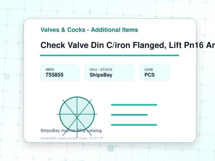 Check Valve Din C/iron Flanged, Lift Pn16 Angle #78 Dn 15 - Valves & Cocks - Additional Items - IMPA 755855 - UOM PCS