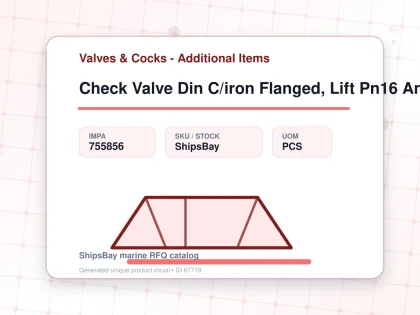 Check Valve Din C/iron Flanged, Lift Pn16 Angle #78 Dn 20 - Valves & Cocks - Additional Items - IMPA 755856 - UOM PCS