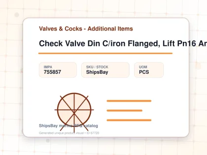 Check Valve Din C/iron Flanged, Lift Pn16 Angle #78 Dn 25 - Valves & Cocks - Additional Items - IMPA 755857 - UOM PCS