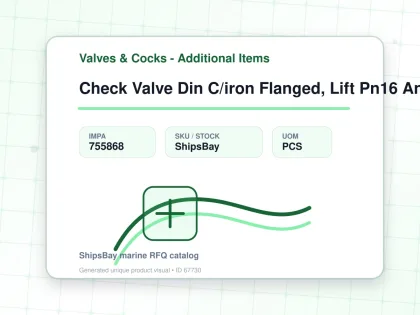Check Valve Din C/iron Flanged, Lift Pn16 Angle #78 Dn 300 - Valves & Cocks - Additional Items - IMPA 755868 - UOM PCS