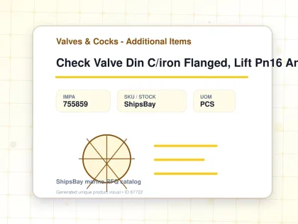 Check Valve Din C/iron Flanged, Lift Pn16 Angle #78 Dn 40 - Valves & Cocks - Additional Items - IMPA 755859 - UOM PCS