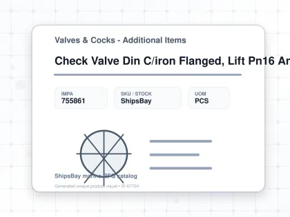 Check Valve Din C/iron Flanged, Lift Pn16 Angle #78 Dn 65 - Valves & Cocks - Additional Items - IMPA 755861 - UOM PCS