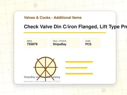 Check Valve Din C/iron Flanged, Lift Type Pn16 #101 Dn 100 - Valves & Cocks - Additional Items - IMPA 755879 - UOM PCS