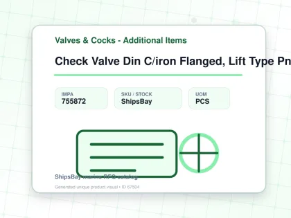 Check Valve Din C/iron Flanged, Lift Type Pn16 #101 Dn 20 - Valves & Cocks - Additional Items - IMPA 755872 - UOM PCS