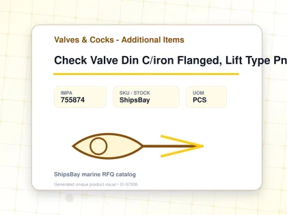Check Valve Din C/iron Flanged, Lift Type Pn16 #101 Dn 32 - Valves & Cocks - Additional Items - IMPA 755874 - UOM PCS