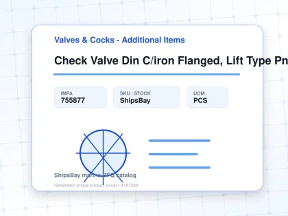 Check Valve Din C/iron Flanged, Lift Type Pn16 #101 Dn 65 - Valves & Cocks - Additional Items - IMPA 755877 - UOM PCS