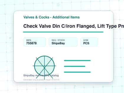 Check Valve Din C/iron Flanged, Lift Type Pn16 #101 Dn 80 - Valves & Cocks - Additional Items - IMPA 755878 - UOM PCS