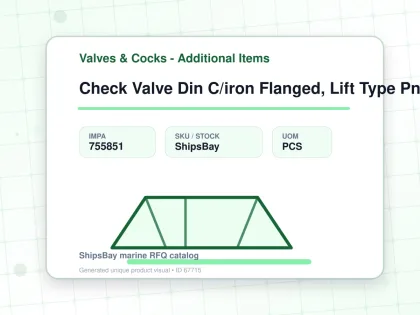 Check Valve Din C/iron Flanged, Lift Type Pn16 #77 Dn 150 - Valves & Cocks - Additional Items - IMPA 755851 - UOM PCS